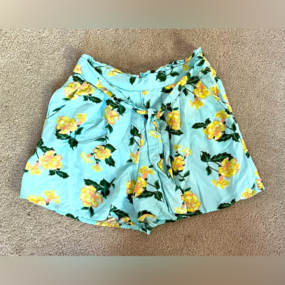 Blue and yellow shorts